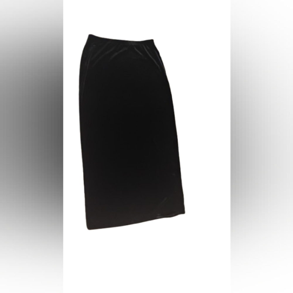 Vintage 2000s DKNY Black Velvet Maxi Skirt Sz M
